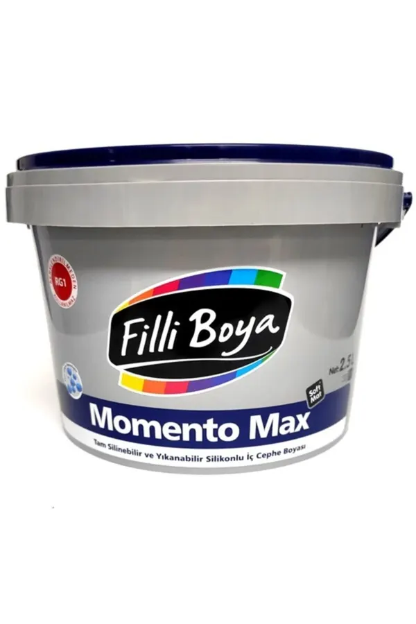 Filli Boya Momento Max Andezit 35 2.5 lt Silikonlu Silinebilir İç Cephe Boyası - Görsel 1