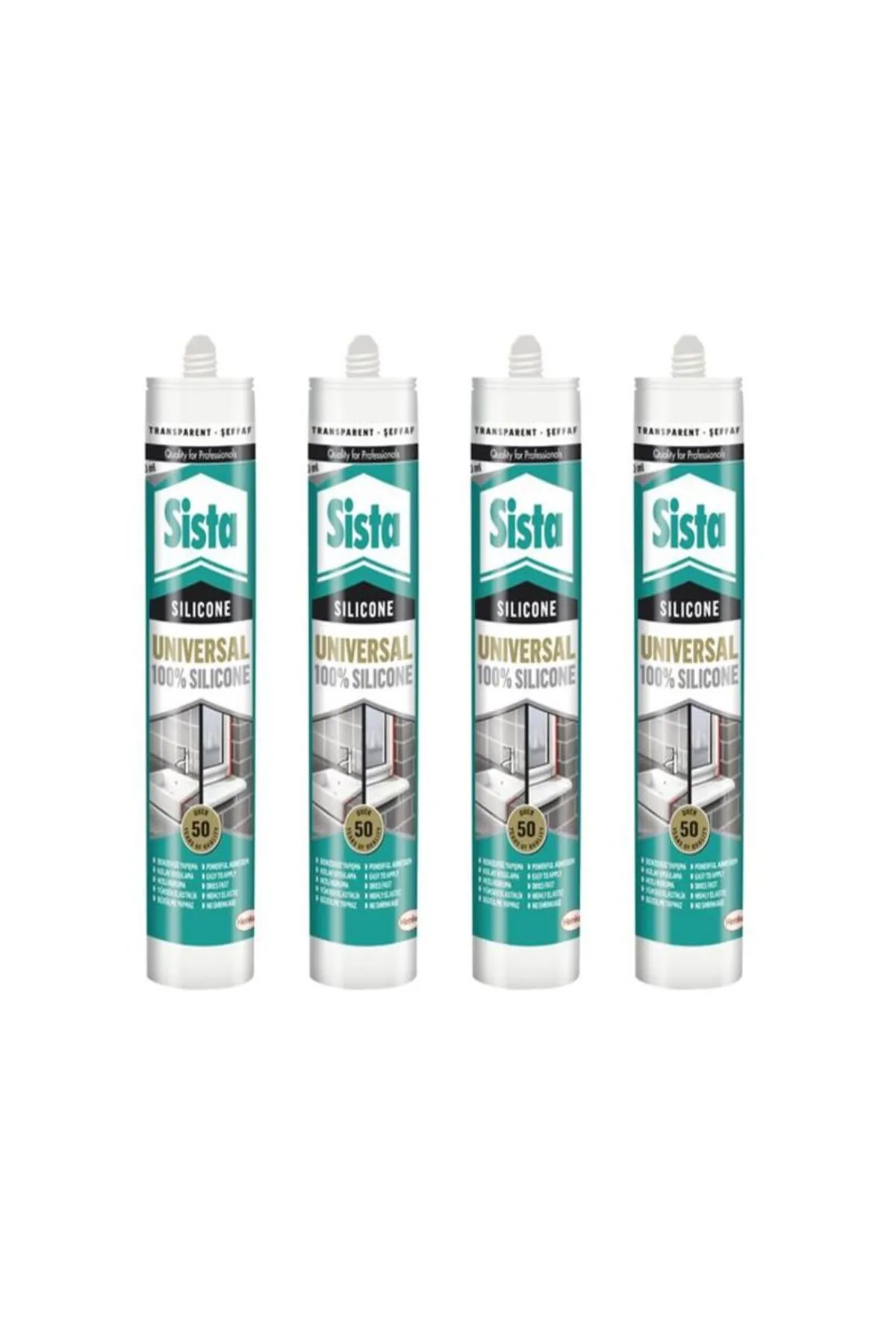 Sista Üniversal Şeffaf Silikon 280 ml (4 Adet) - Görsel 1