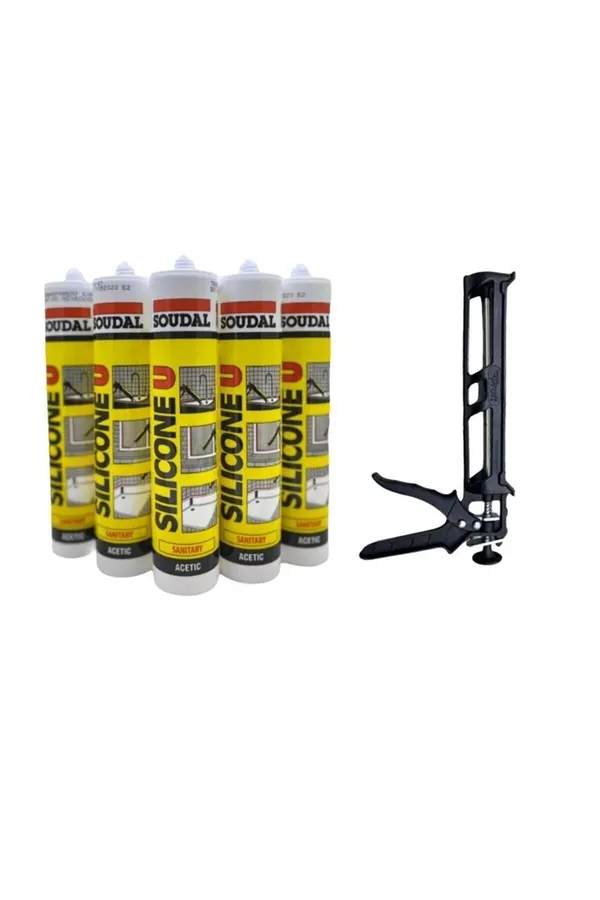 Soudal Şeffaf Silikon 280 ml X 5'li Set - Görsel 1